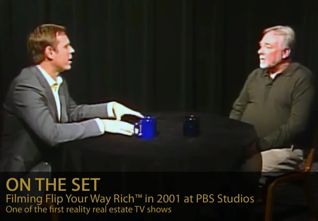 Scott filming Flip Your Way Rich on PBS set